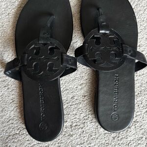 Tory Burch Black Logo Sandals